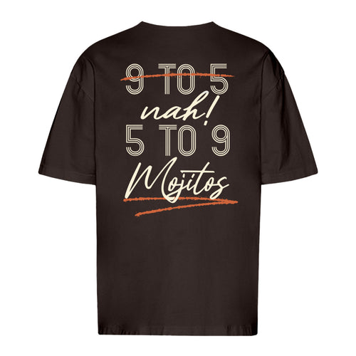 Oversize T-Shirt in Braun, Rückansicht