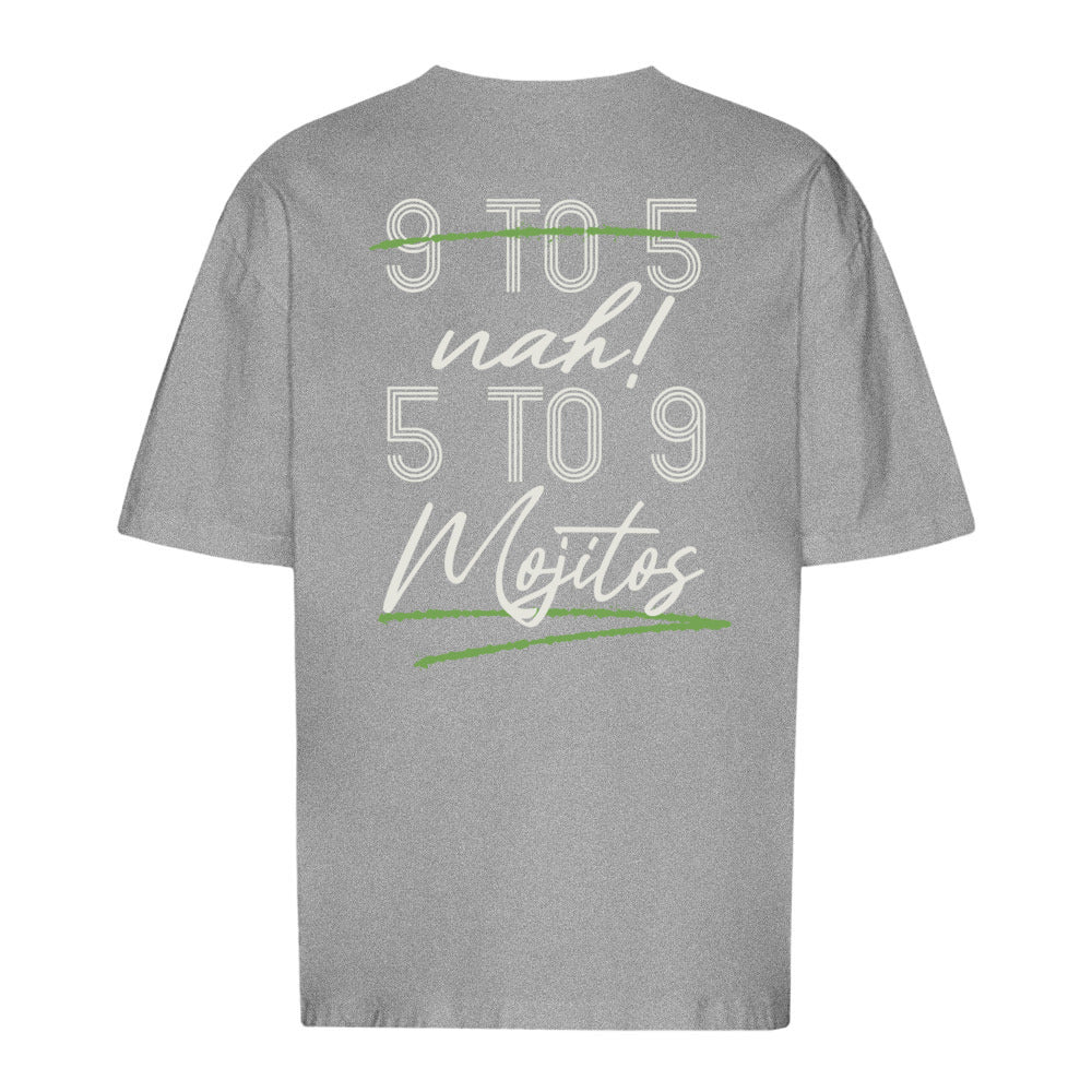 Oversize T-Shirt in Grau, Rückansicht