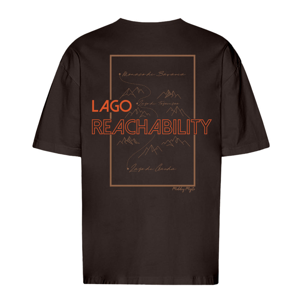 Oversize T-Shirt Braun, Rückansicht