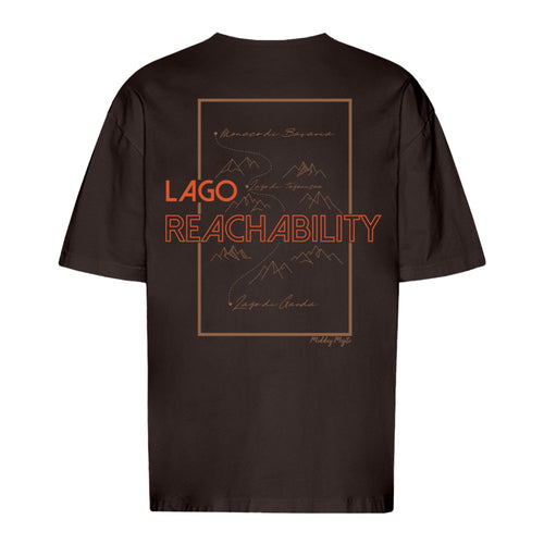 Oversize T-Shirt Braun, Rückansicht
