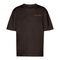 Oversize T-Shirt Braun mit Gardasee-Print, Vorderansicht