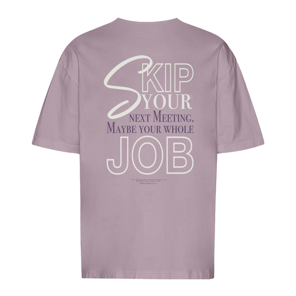 Oversize T-Shirt in Dusty Purple, Rückansicht