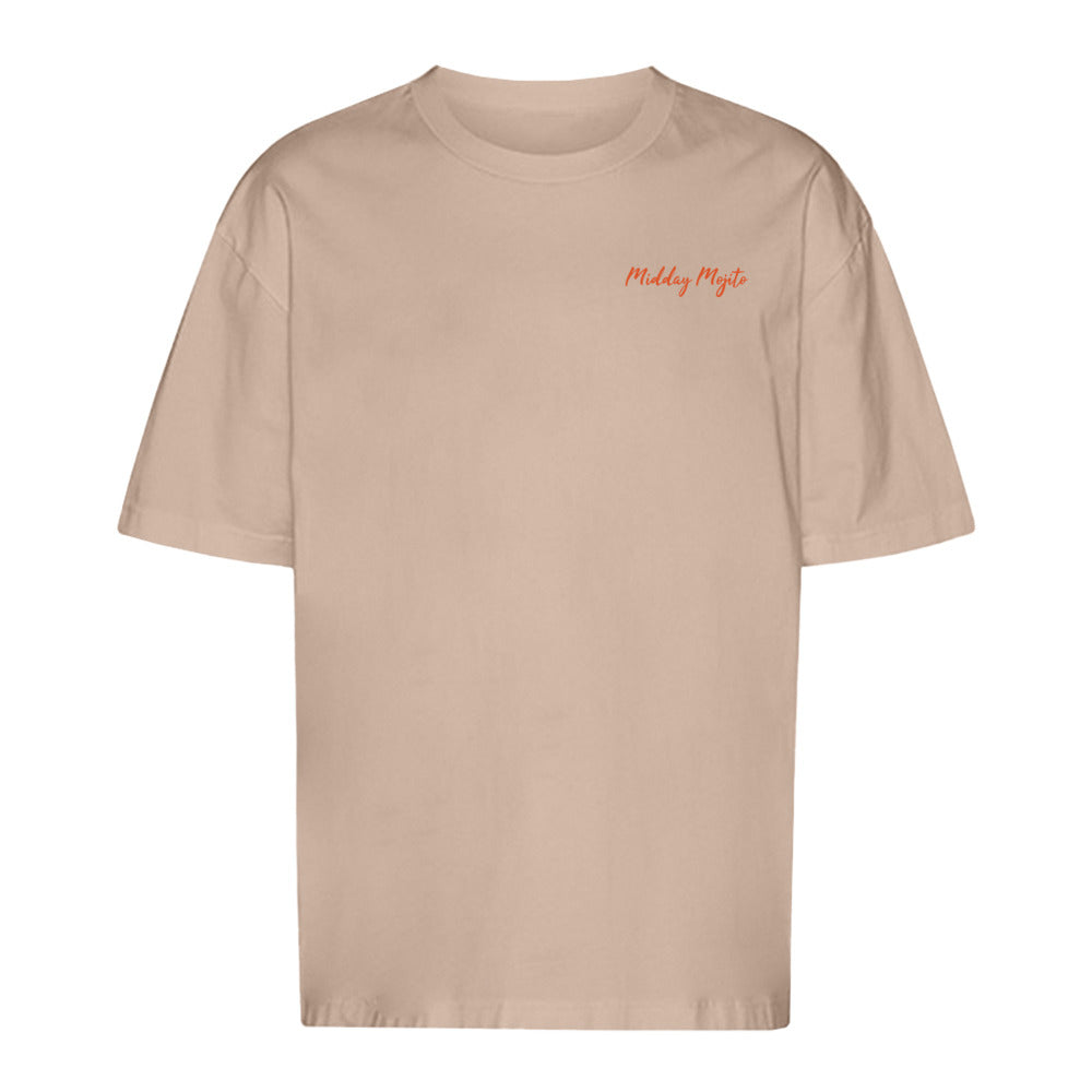 Oversize T-Shirt in Sand, Vorderansicht