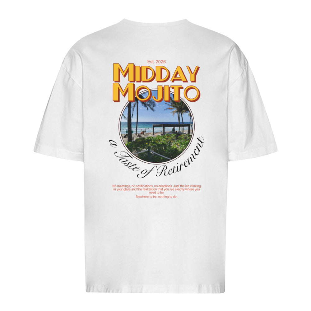 Oversize T-Shirt in Weiß, Rückansicht
