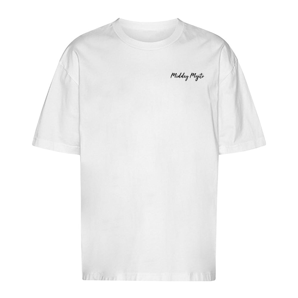 Oversize T-Shirt in Weiß mit Vintage-Print, Vorderansicht